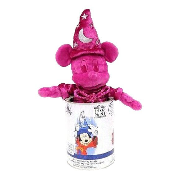 Disney Ink and Paint Fuchsia Sorcerer Mickey Mouse Plush - Picture 1 of 6